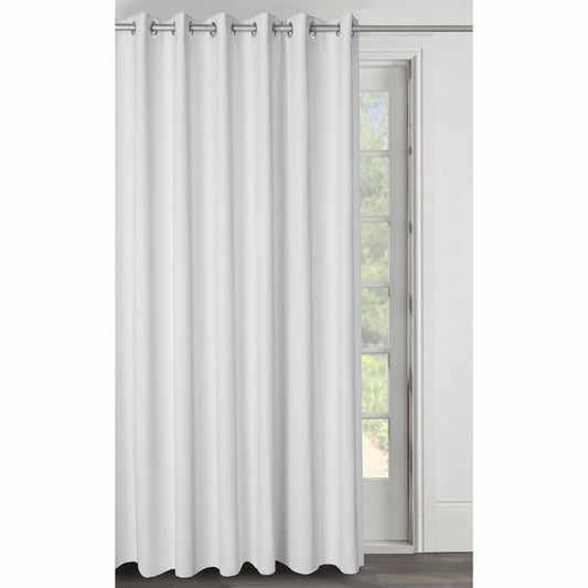 White Blockout Curtain with Eyelets