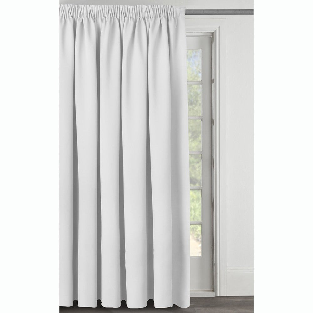 White Blockout Curtain Taped