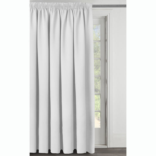 White Blockout Curtain Taped