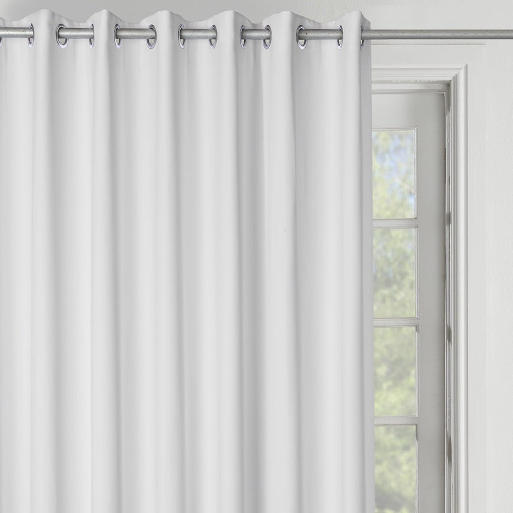 White Blockout Curtain with Eyelets