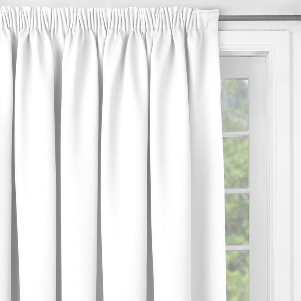 White Blockout Curtain Taped