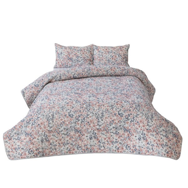 Microfibre Danny Pink Quilt Set