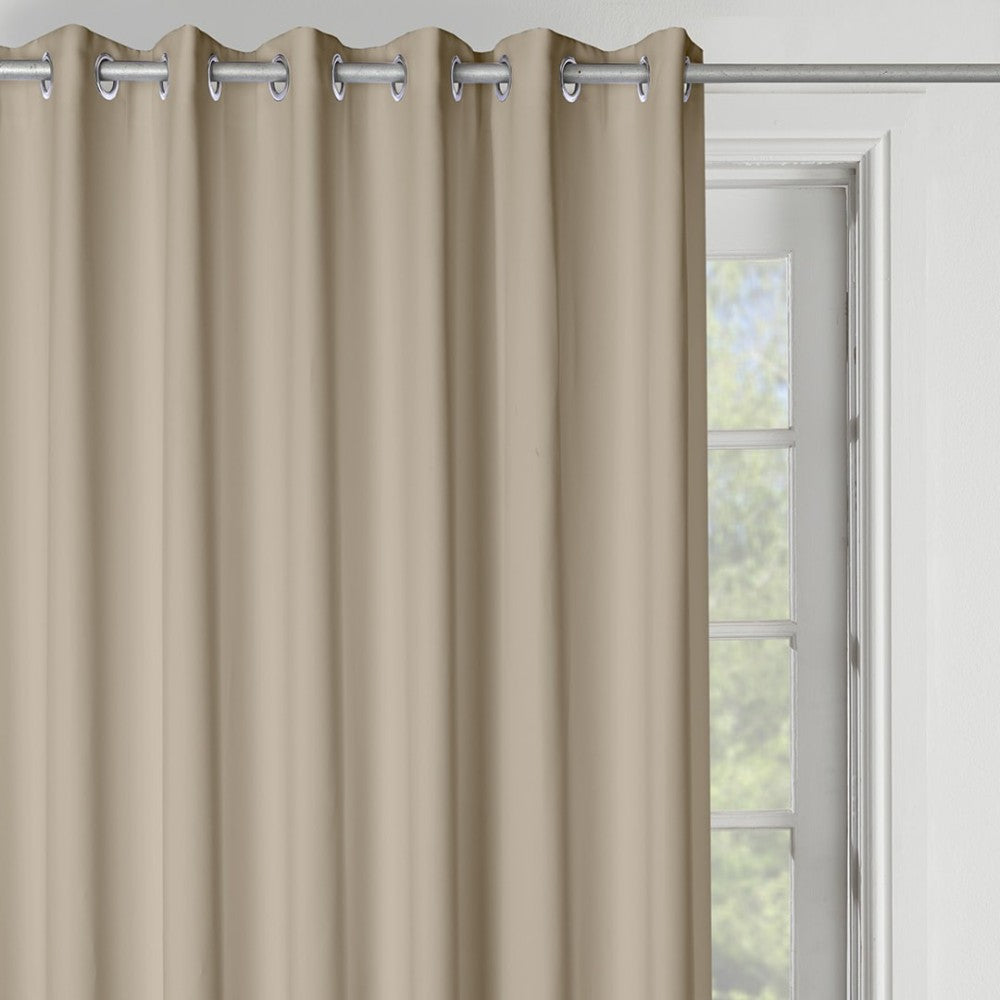 Mocca Blockout Curtain with Eyelets