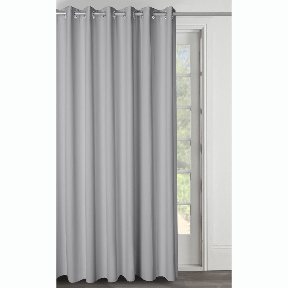 Silver Blockout Curtain with Eyelets