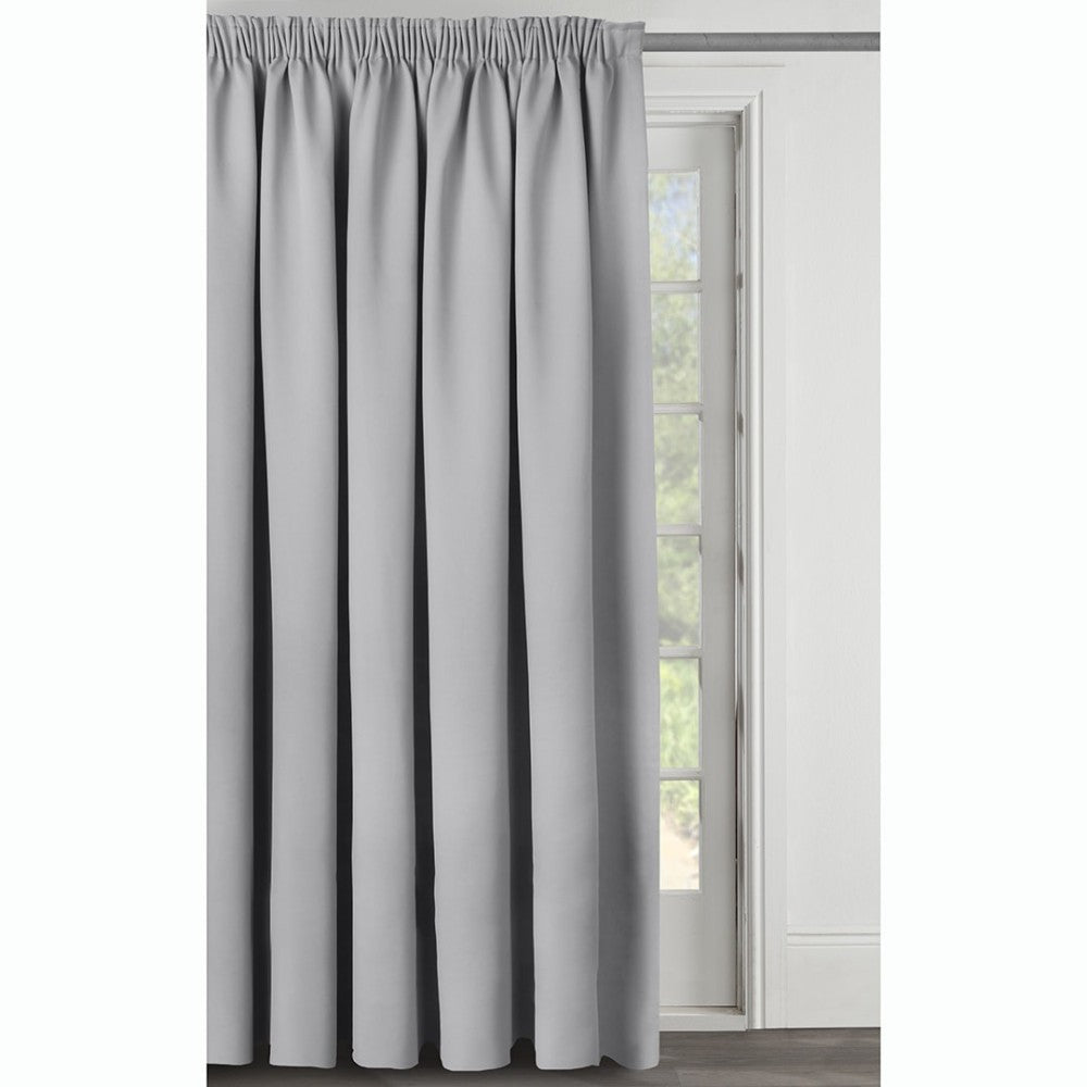 Silver Blockout Curtain Taped