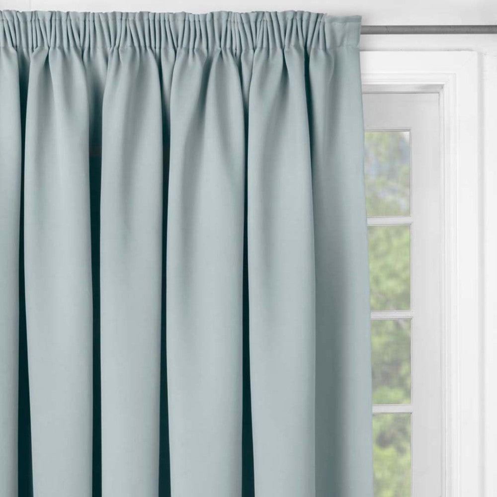 Duck Egg Blockout Curtain Taped