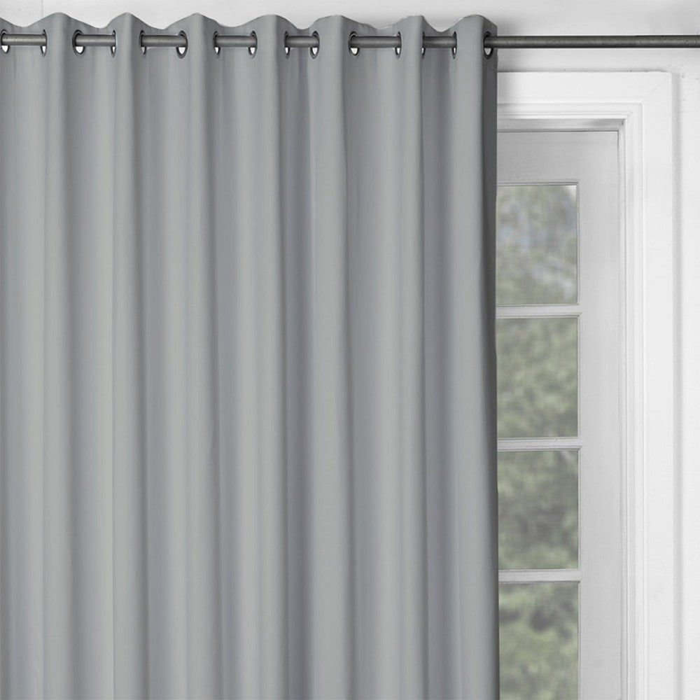 Silver Blockout Curtain with Eyelets