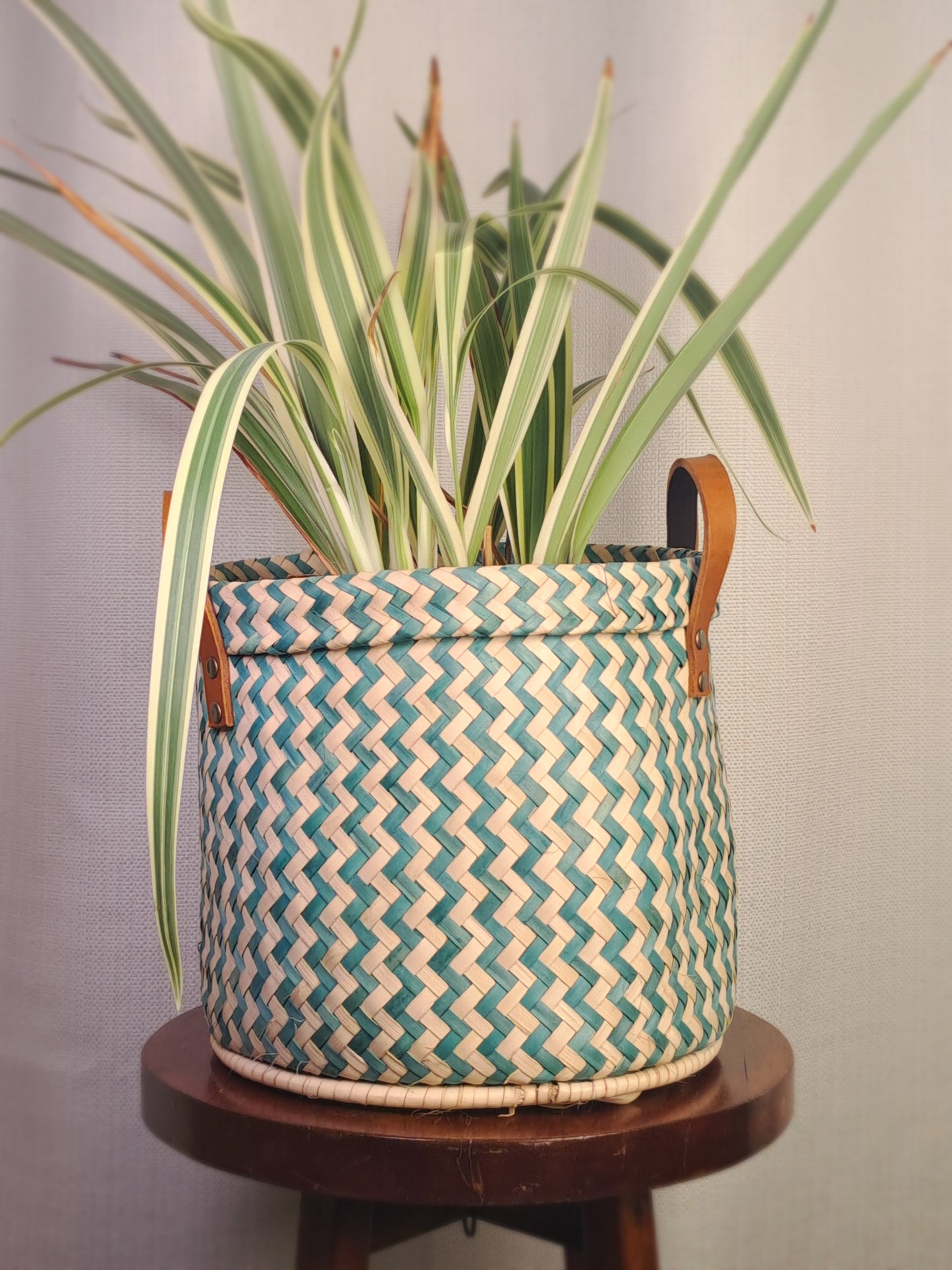 ZigZag Green Planter Basket