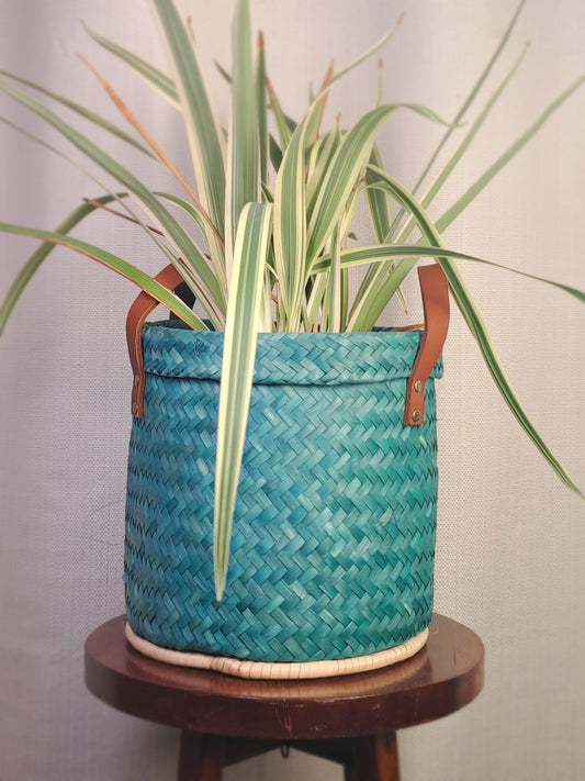 Turquoise Planter Basket
