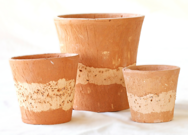 Terracotta Fluted Pots (set of 4)