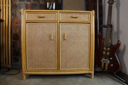 Vintage Rattan Sideboard