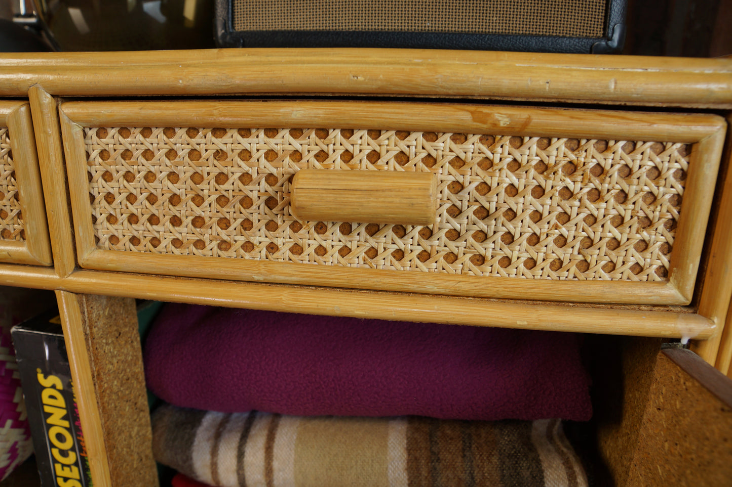 Vintage Rattan Sideboard