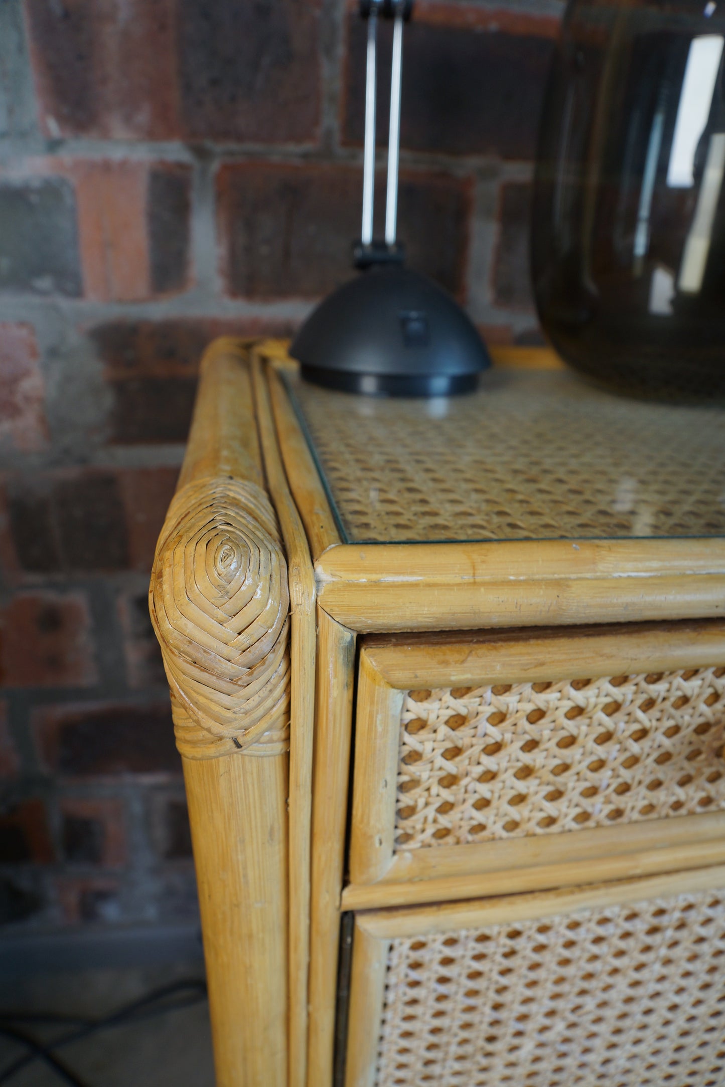 Vintage Rattan Sideboard