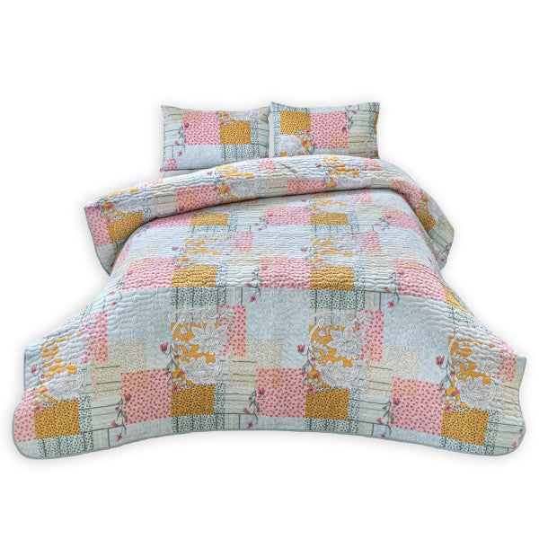 100% Cotton Quilt Set Kenzie Pink