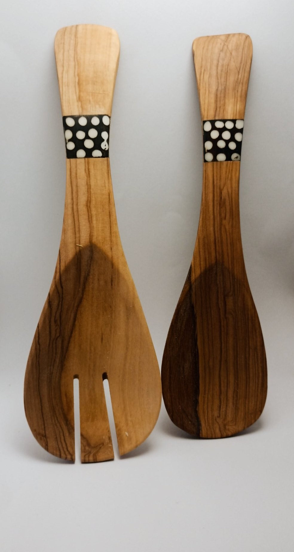 Wooden Salad Spoon Set - Leopard