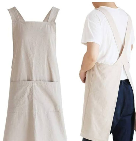 Japanese Style cross-back apron (Adults)