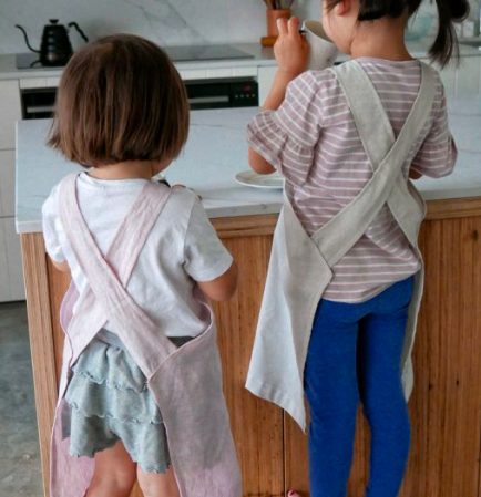 Japanese Style cross-back apron (Kids)